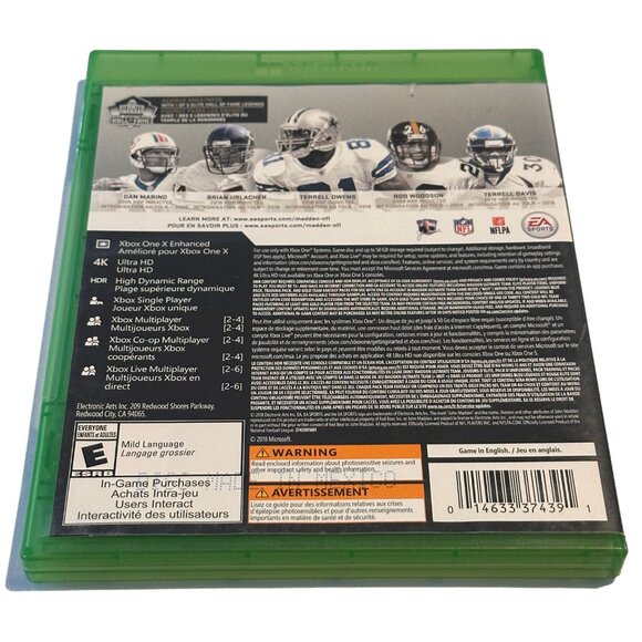 NFL Madden 19 Hall of Fame Edition Xbox One Complete in Box - Picture 2 of 3